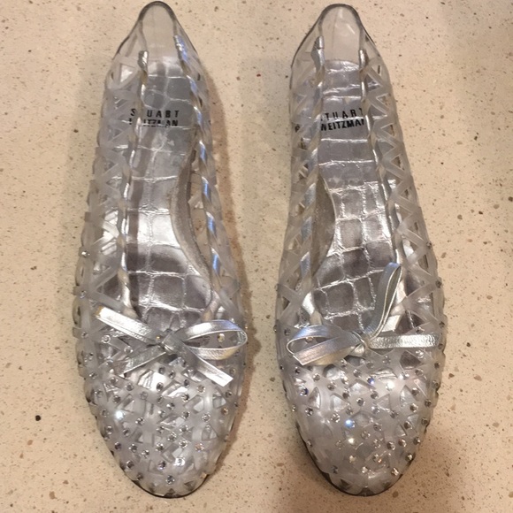 stuart weitzman jelly flats